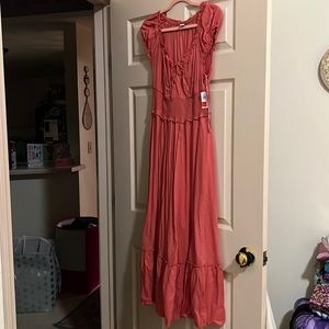 Old Navy orange long dress